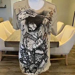 Affliction heroes & demons graphic t-shirt